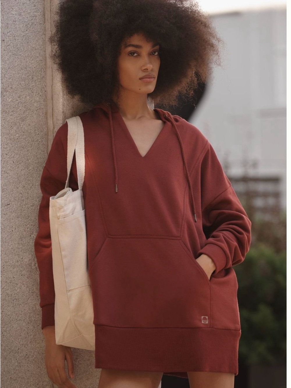 Daily Practice V-Neck Hoodie from Anthropologie Tunic